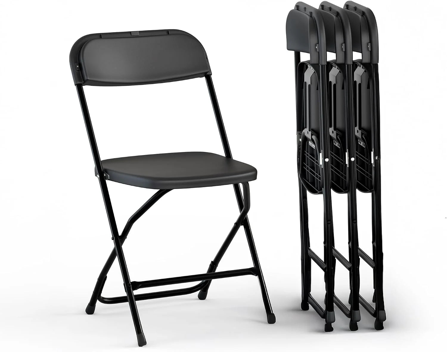 Special Modern Space 10 Pack Foldable Plastic Chair, Folding & Stackable, 350 lbs Capacity Steel Frame Seats for Indoor - Image 3
