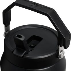 Alternative view of Special IceFlow 2.0 Flip Straw Jug with Handle 64 oz, Twist On Lid and Flip Up Straw, Black 2.0
