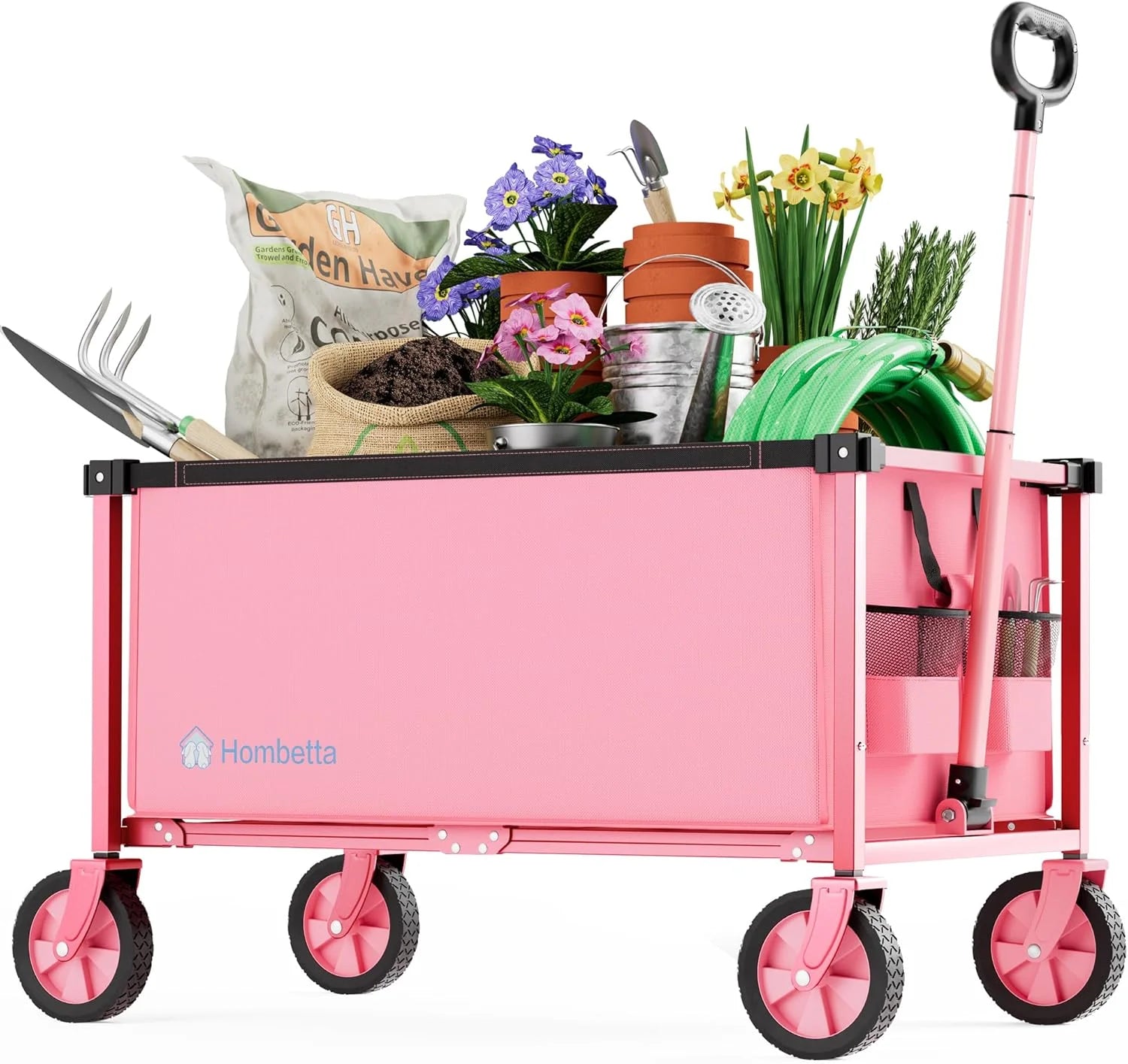 Special HOMBETTA 29.3 Collapsible Wagon Cart, 150L Heavy Duty Folding Utility Wagon with Wheels, 260 lbs Load - Image 4