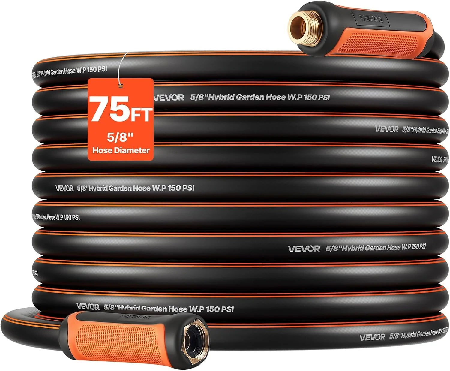 Special VEVOR Garden Hose, 200 ft 5/8 Heavy Duty Rubber Water Hose with 10 Mode Nozzle, 150PSI Working & 600PSI Burst - Image 6