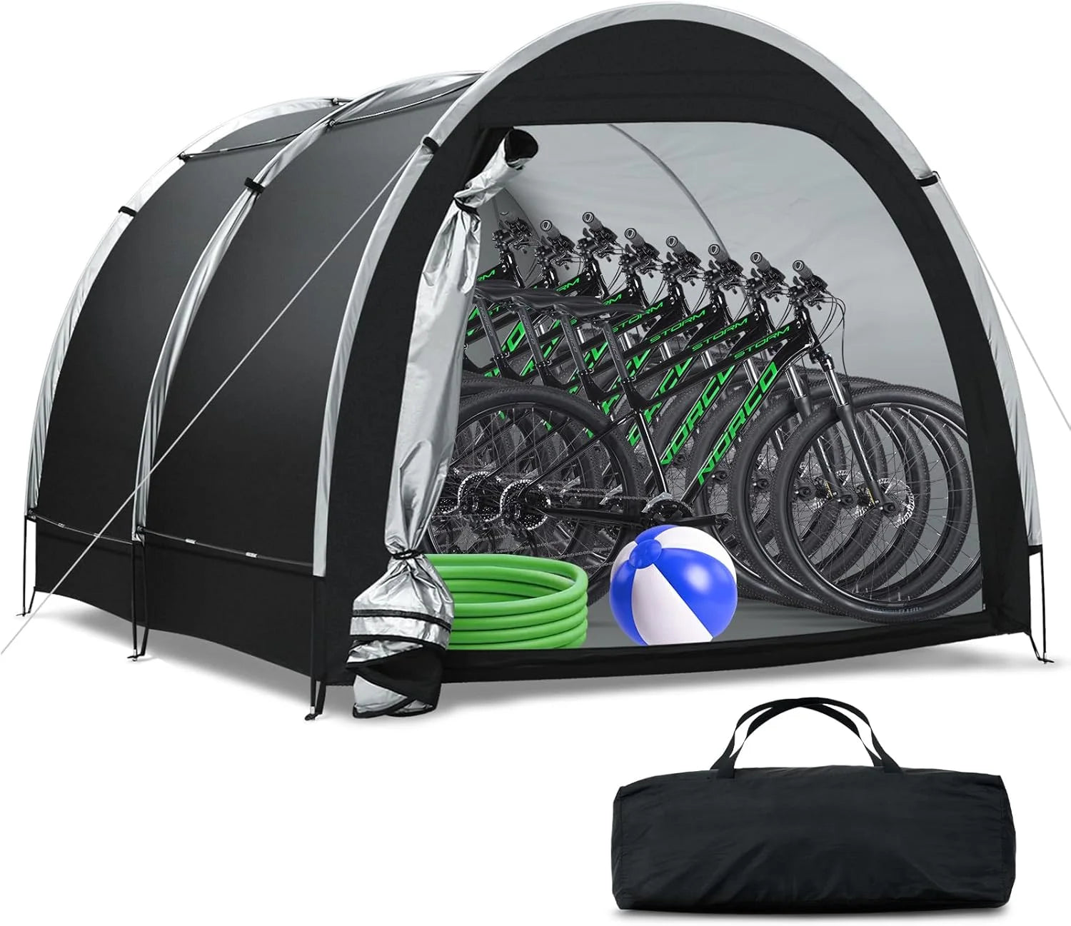 Special Dikutar Bike Storage Tent, PU5000 Waterproof Outdoor Shed for 2 Bikes - Image 2