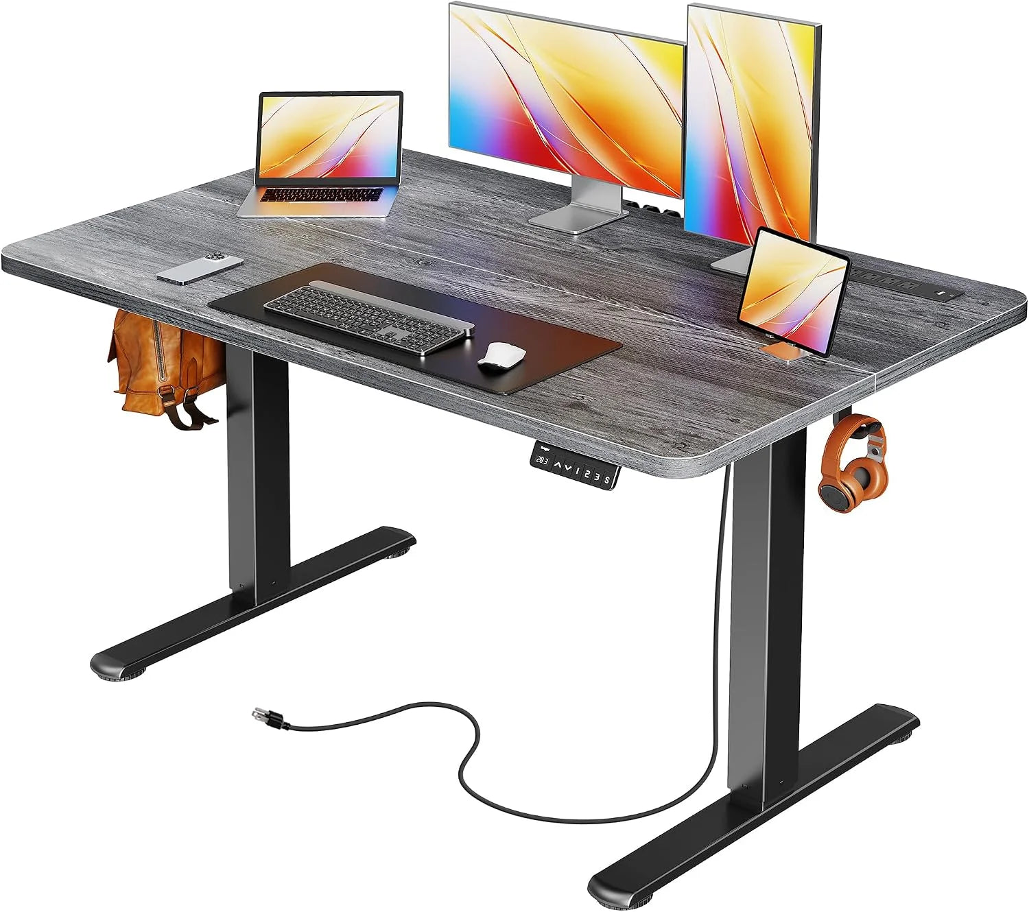 Special Electric Standing Desk with Power Outlets and USB-C Port, 47 X 24 Inch Height Adjustable Desk - Image 12