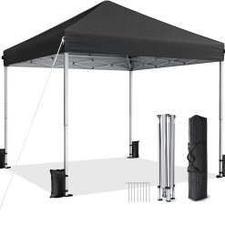 Special Vinabilia 10x10 Pop Up Canopy Tent with One-Push Center Lock,White