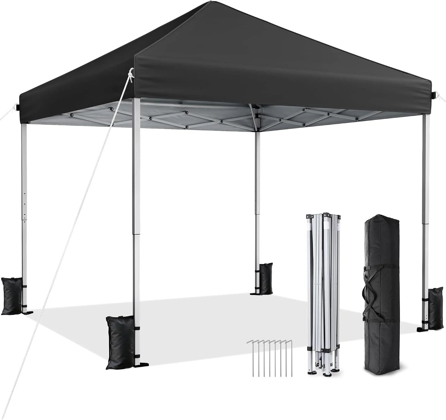 Special Vinabilia 10x10 Pop Up Canopy Tent with One-Push Center Lock,White
