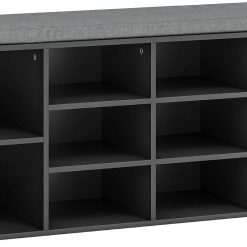 Special Bifanuo Entryway Bench with Cushion – 10 Compartments Shoe Storage