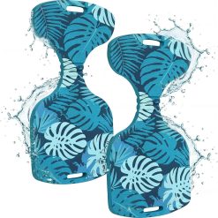 Special Pool Saddle Floats for Adults, Stable & Comfortable Non-Inflatable Foam Water Saddle with Tropical Leaf Pattern