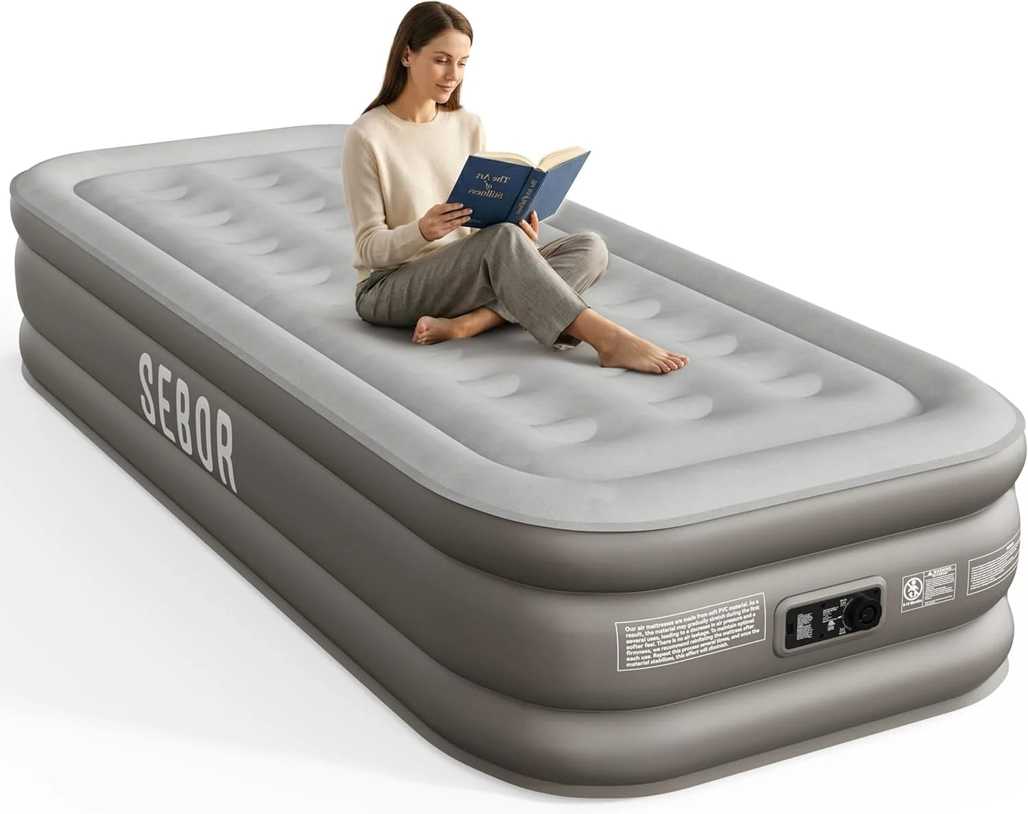 Special Air Mattress Queen with Built-in Pump 18, Comfortable Self-Inflating Blow up Mattress with High-Speed Pump - Image 3