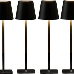 Alternative view of Special Gold Led Cordless Table Lamps-Rechargeable Lamp Set of 4