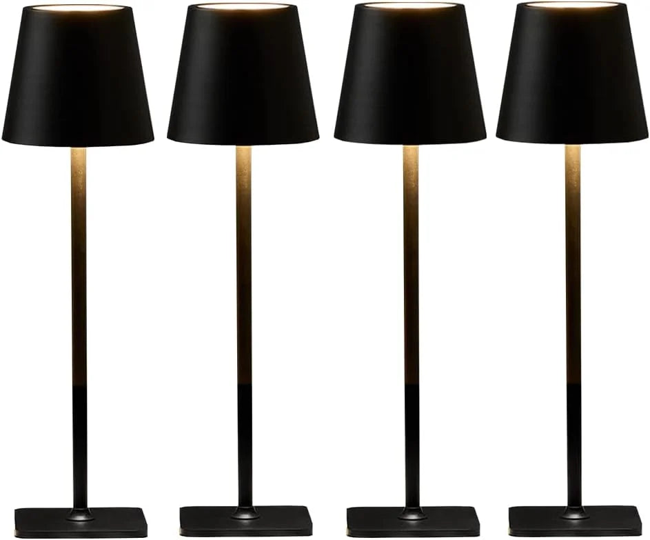 Special Gold Led Cordless Table Lamps-Rechargeable Lamp Set of 4 - Image 2