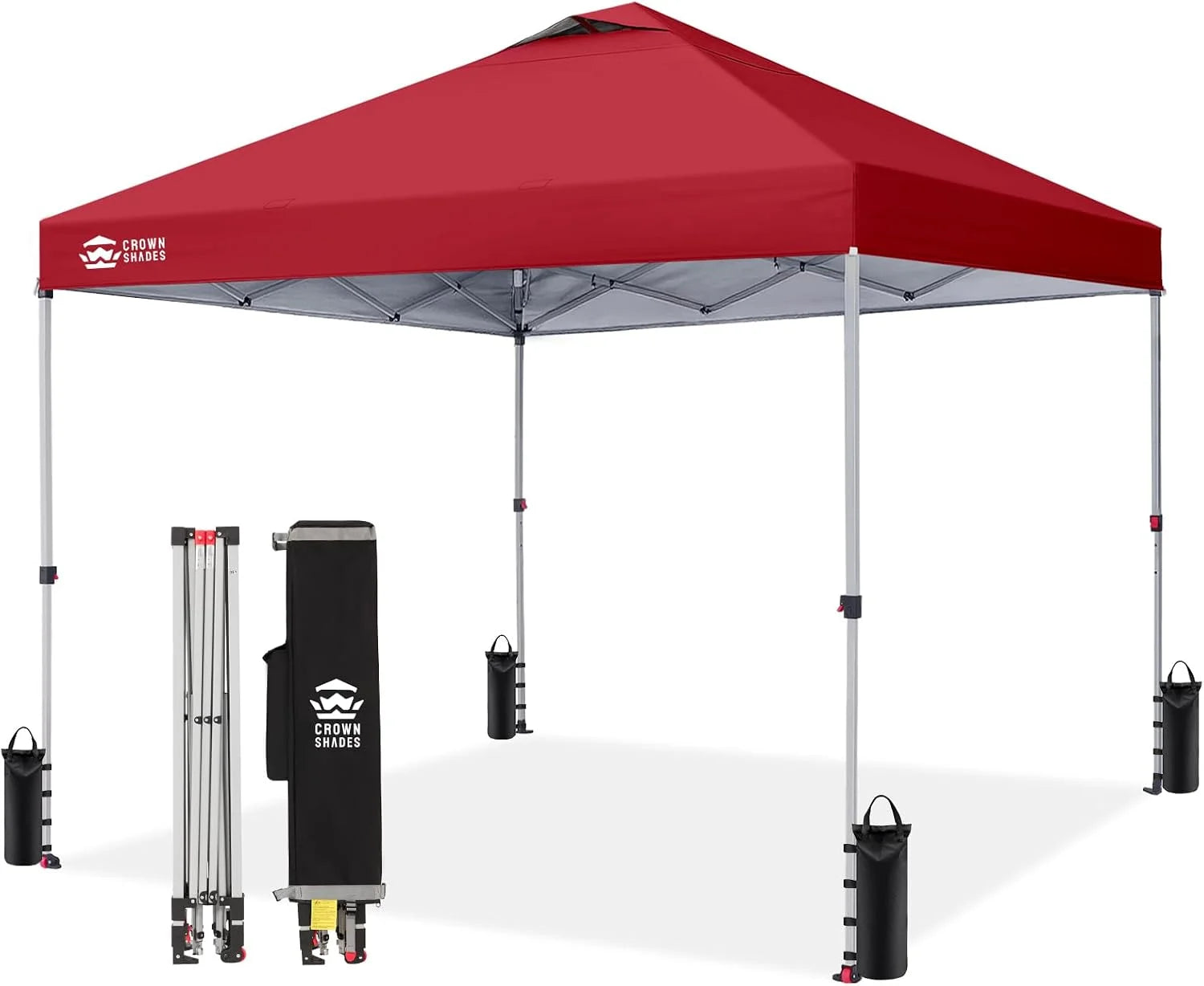 Special CROWN SHADES 10×10 Pop Up Canopy, Patented CenterLok One Push Tent Canopy, 8 Stakes, 4 Ropes (10×10 - Image 33