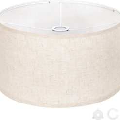 Alternative view of Special OUTON Beige Large Drum Lamp Shades for Floor Lamp