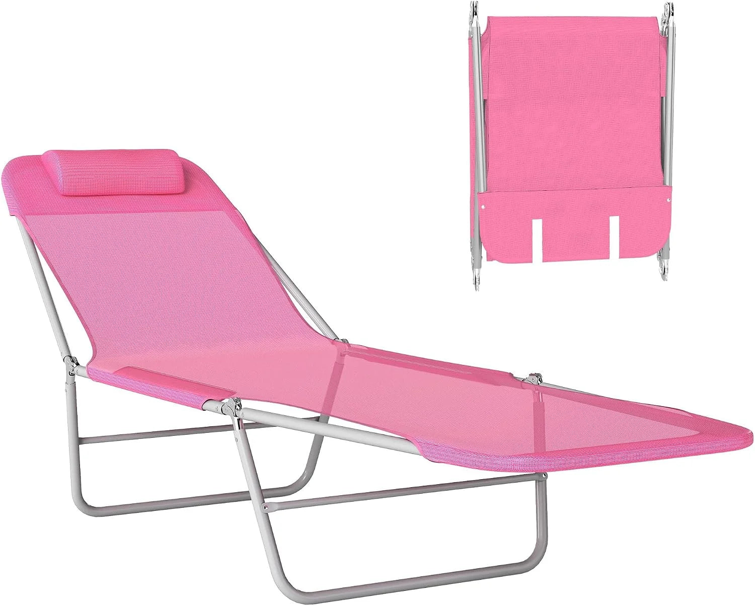 Special Outsunny Folding Chaise Lounge Chair, Pool Sun Tanning Chair - Image 2