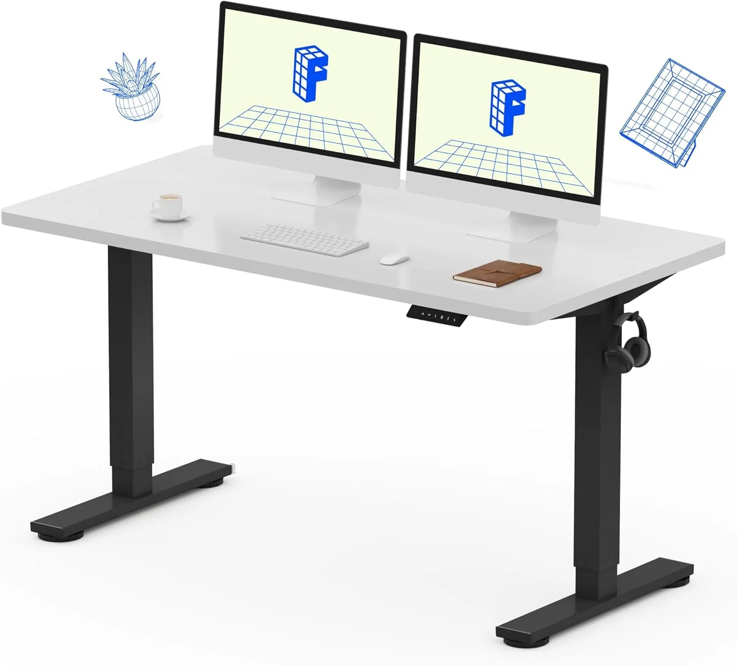 Special FLEXISPOT EN1 One-Piece Standing Desk, Electric Adjustable with 4 Memory Presets, 176 LBS Capacity, 48x24 Black - Image 5
