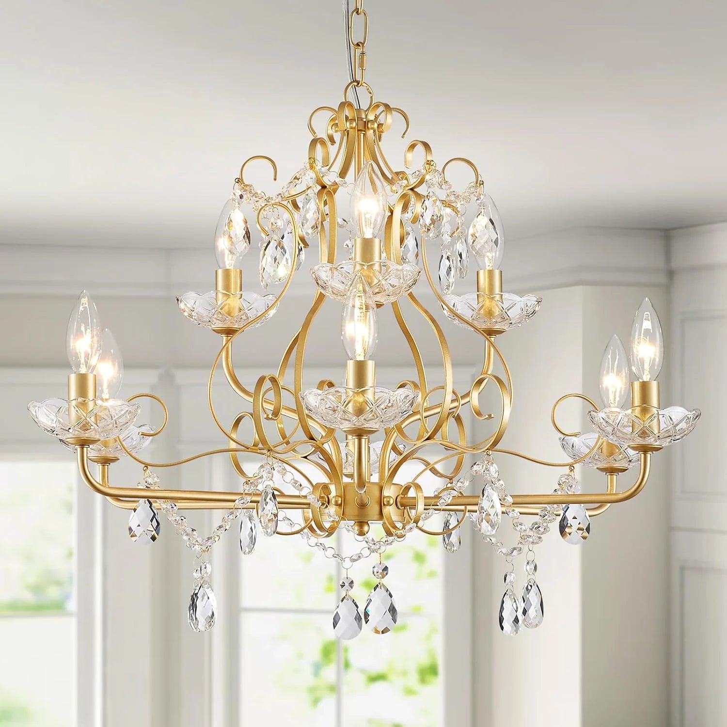 Special 5-Light Crystal Candle Chandelier Pendant Ceiling Light Modern Lighting Fixture for Bedroom Hallway Bar Kitchen - Image 7