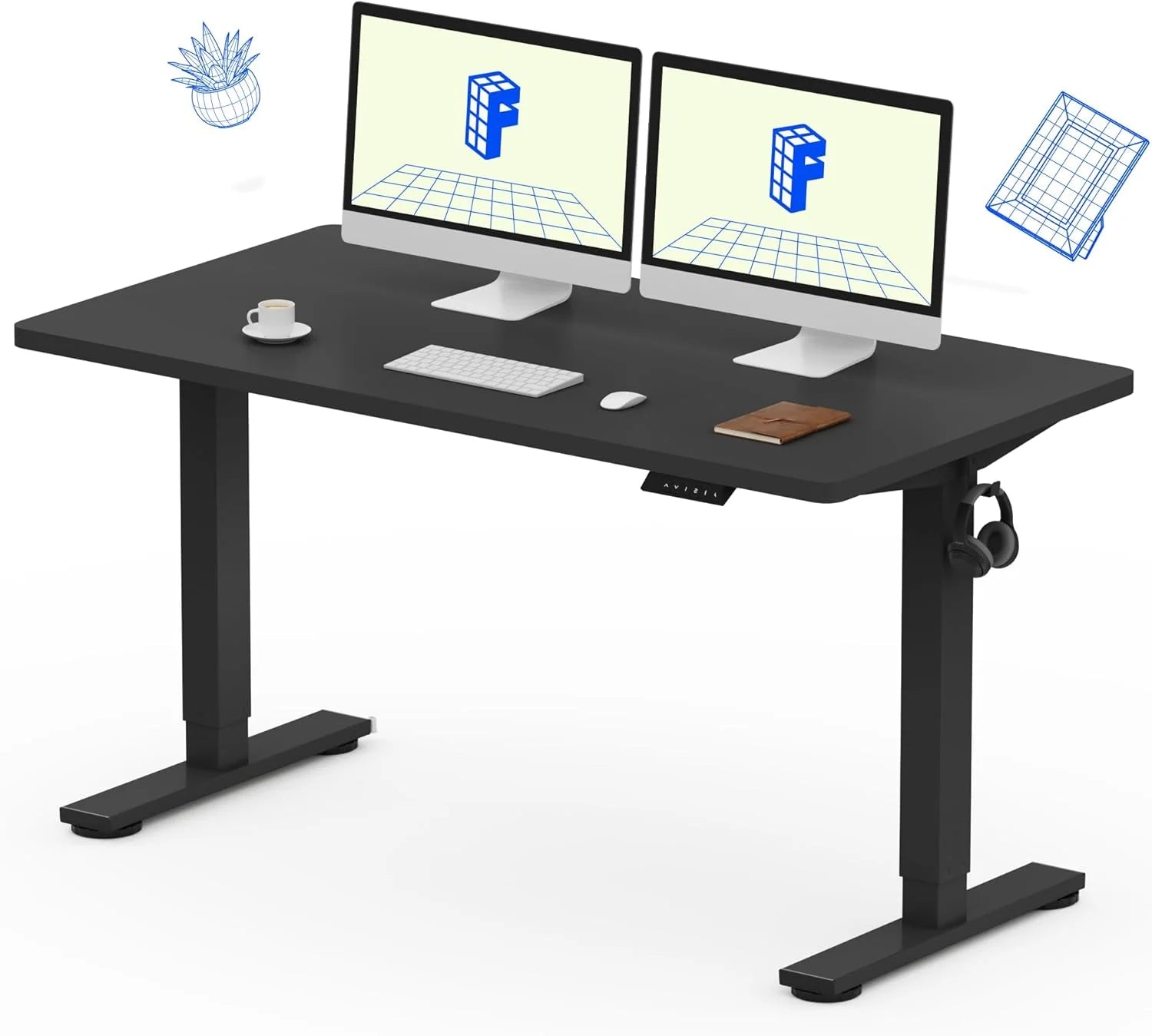 Special FLEXISPOT EN1 One-Piece Standing Desk, Electric Adjustable with 4 Memory Presets, 176 LBS Capacity, 48x24 Black - Image 39