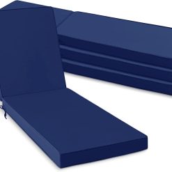 Special Chaise Lounge Cushions Outdoor Set of 2, Waterproof and Fade Resistant Sun Lounger Replacement Cushion