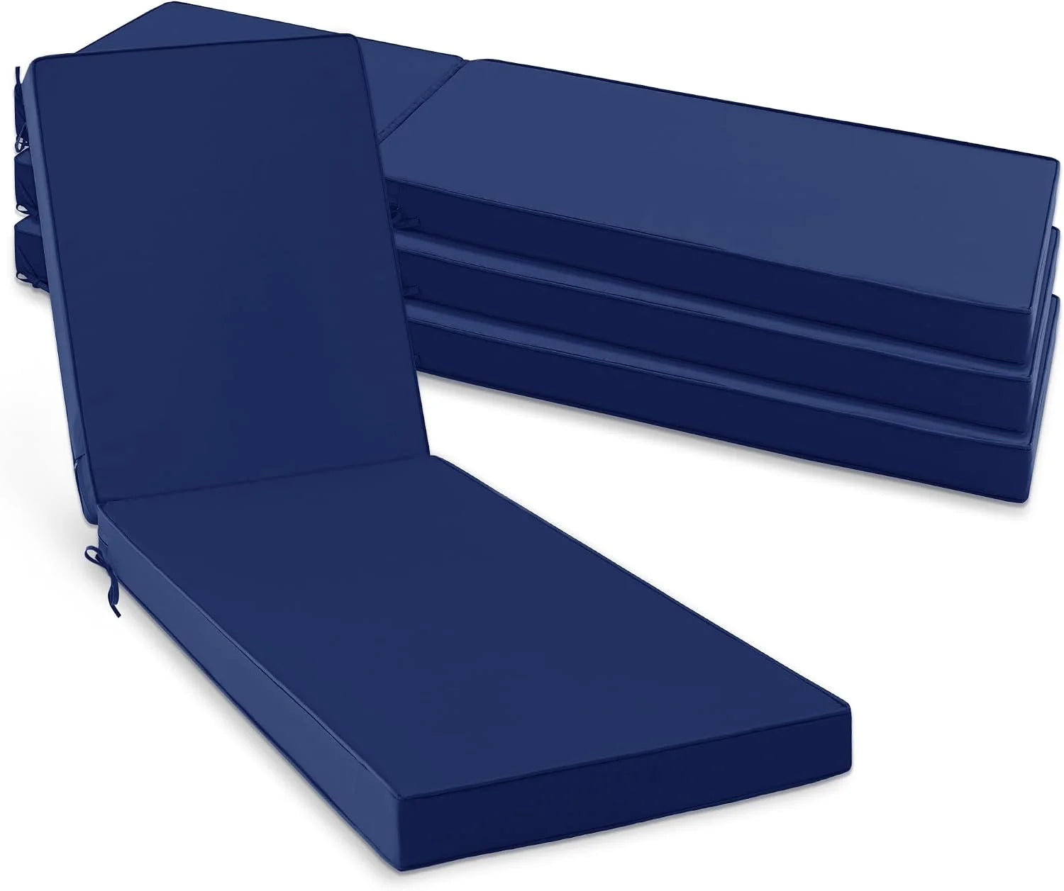 Special Chaise Lounge Cushions Outdoor Set of 2, Waterproof and Fade Resistant Sun Lounger Replacement Cushion