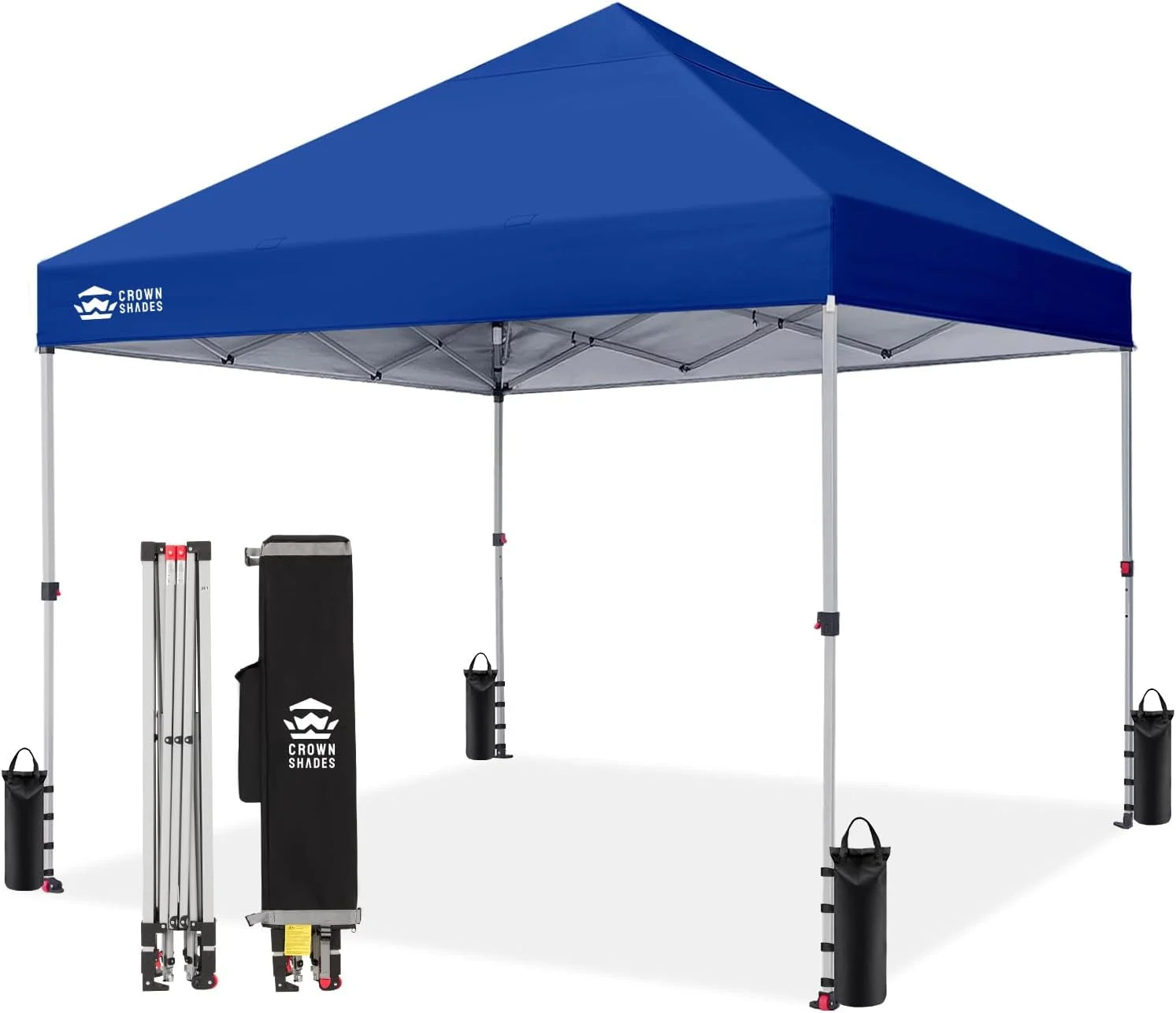 Special CROWN SHADES 10×10 Pop Up Canopy, Patented CenterLok One Push Tent Canopy, 8 Stakes, 4 Ropes (10×10 - Image 5