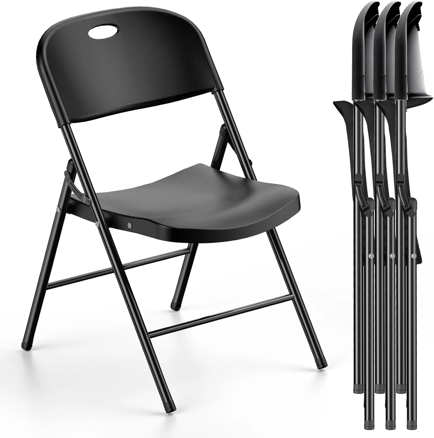 Special 350 Weight Limit Heavy Duty Plastic Folding Chair with Reinfoced Steel Frame for Indoor and Outdoor, Wedding - Image 9