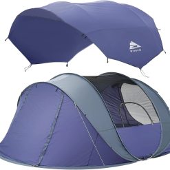 Special 4/6 Person Easy Pop Up Tent, Camping Tent with Skylight and Rainfly, Waterproof