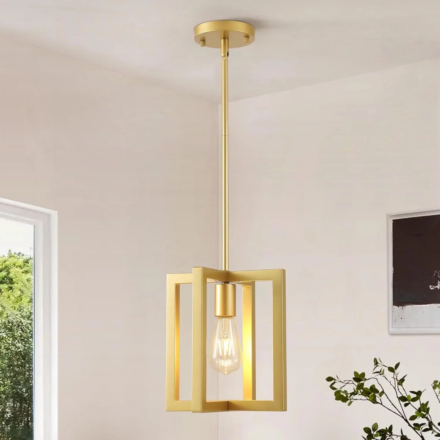 Special 6-Light Gold Pendant Light, Modern Farmhouse Dining Room Light Fixtures Over Table - Image 3
