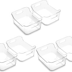 Alternative view of Special Plastic Storage Bins, Large, 2 Pack, Clear, Pantry Organizers and Storage Containers, Fridge Organizer Bins