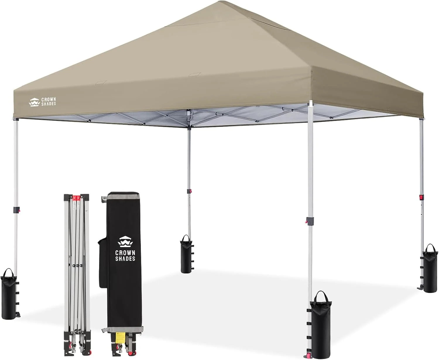 Special CROWN SHADES 10×10 Pop Up Canopy, Patented CenterLok One Push Tent Canopy, 8 Stakes, 4 Ropes (10×10 - Image 11