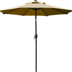 Special Sunnyglade 9" Patio Umbrella Outdoor Table Umbrella with 8 Ribs Tan