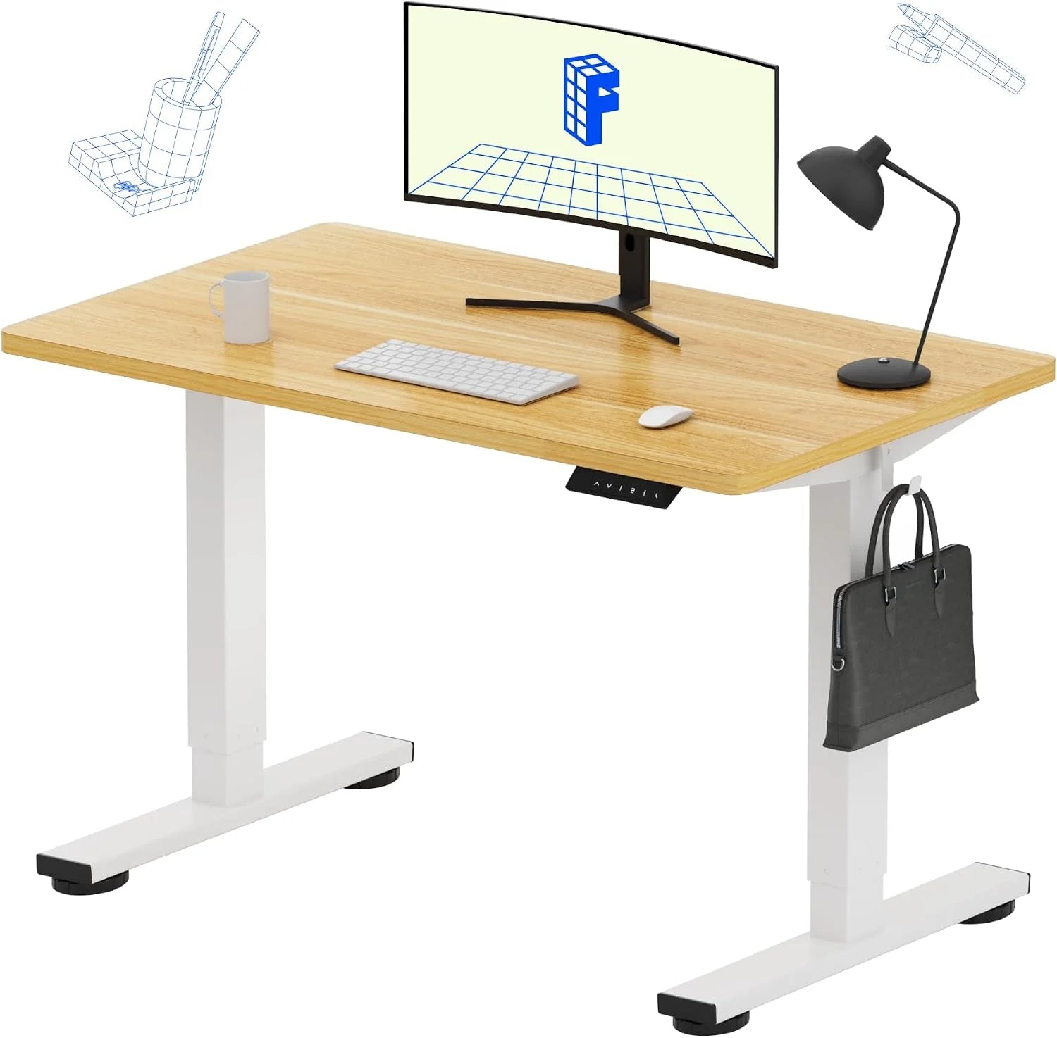 Special FLEXISPOT EN1 One-Piece Standing Desk, Electric Adjustable with 4 Memory Presets, 176 LBS Capacity, 48x24 Black - Image 37