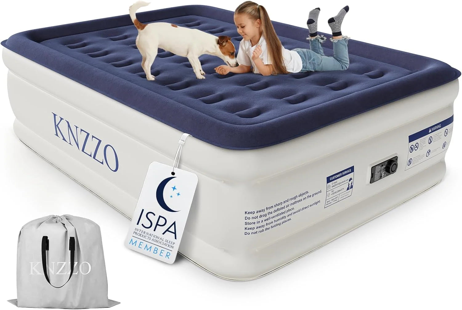 Special Twin Air Mattress with Built-in Pump, 18 Top Inflatable Mattress with Waterproof Flocking Fabric - Image 4