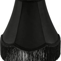 Alternative view of Special Fringe Lamp Shade 6 Top x 13 Bottom x 9.6 High (Spider) Tassel Lampshade Vintage Funky Unique Scalloped Bell Lamp