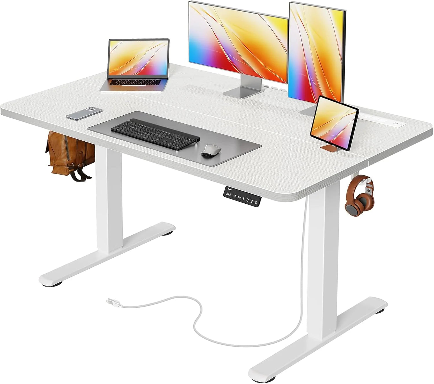 Special Electric Standing Desk with Power Outlets and USB-C Port, 47 X 24 Inch Height Adjustable Desk - Image 16