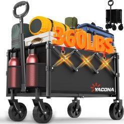 Special Wagons Carts Foldable, Lightweight Portable Utility Shopping Cart with Wheels, Folding Grocery Wagon Cart for Grocery