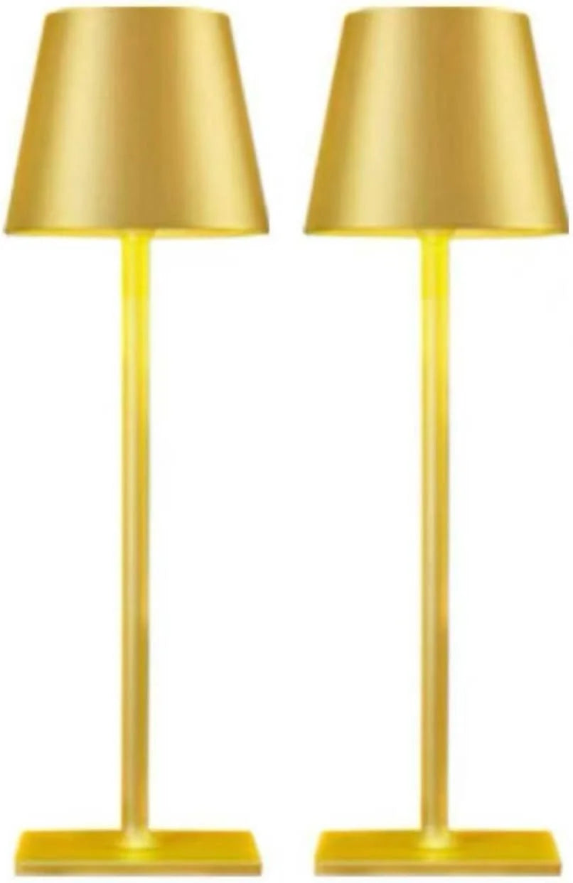 Special Gold Led Cordless Table Lamps-Rechargeable Lamp Set of 4