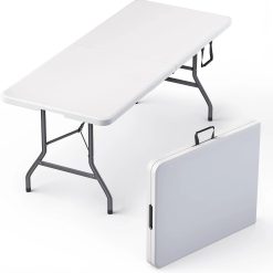 Alternative view of Special Our Modern Space 8 Feet Foldable Table with Built in Handle & Steel Legs, Heavy Duty Portable