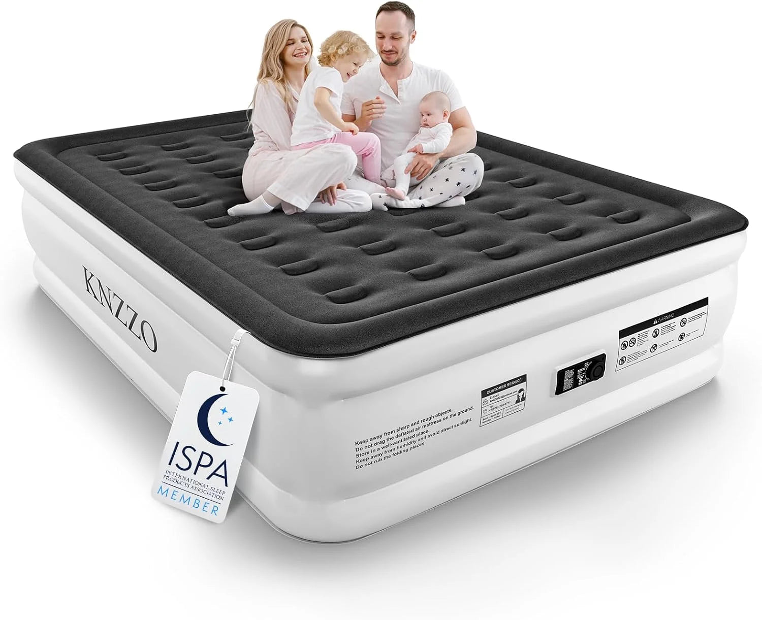 Special Twin Air Mattress with Built-in Pump, 18 Top Inflatable Mattress with Waterproof Flocking Fabric - Image 3