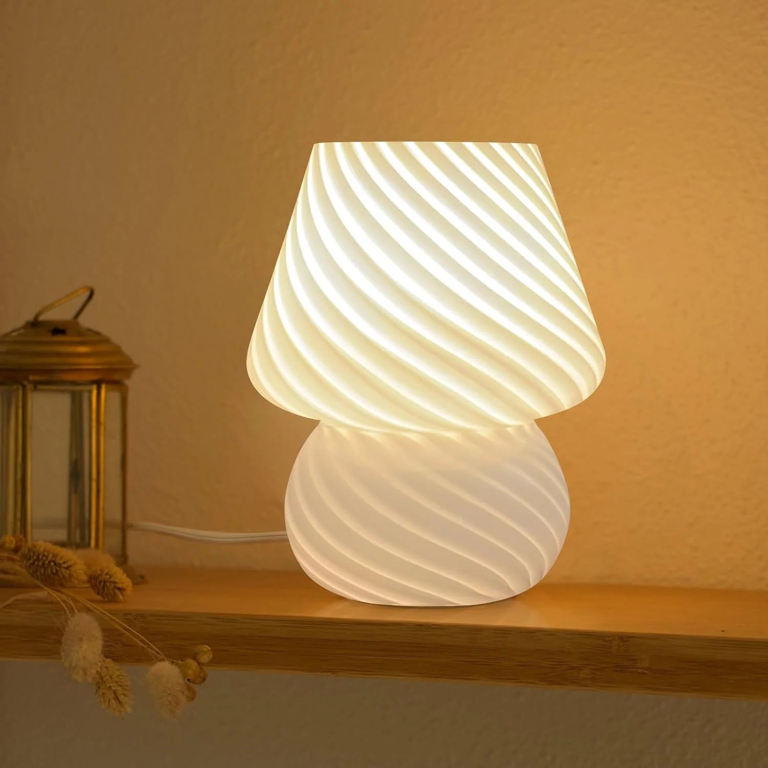 Special ONEWISH Mushroom Lamp Small Vintage Table Lamp for Bedroom Nightstand, Dimmable - Image 6