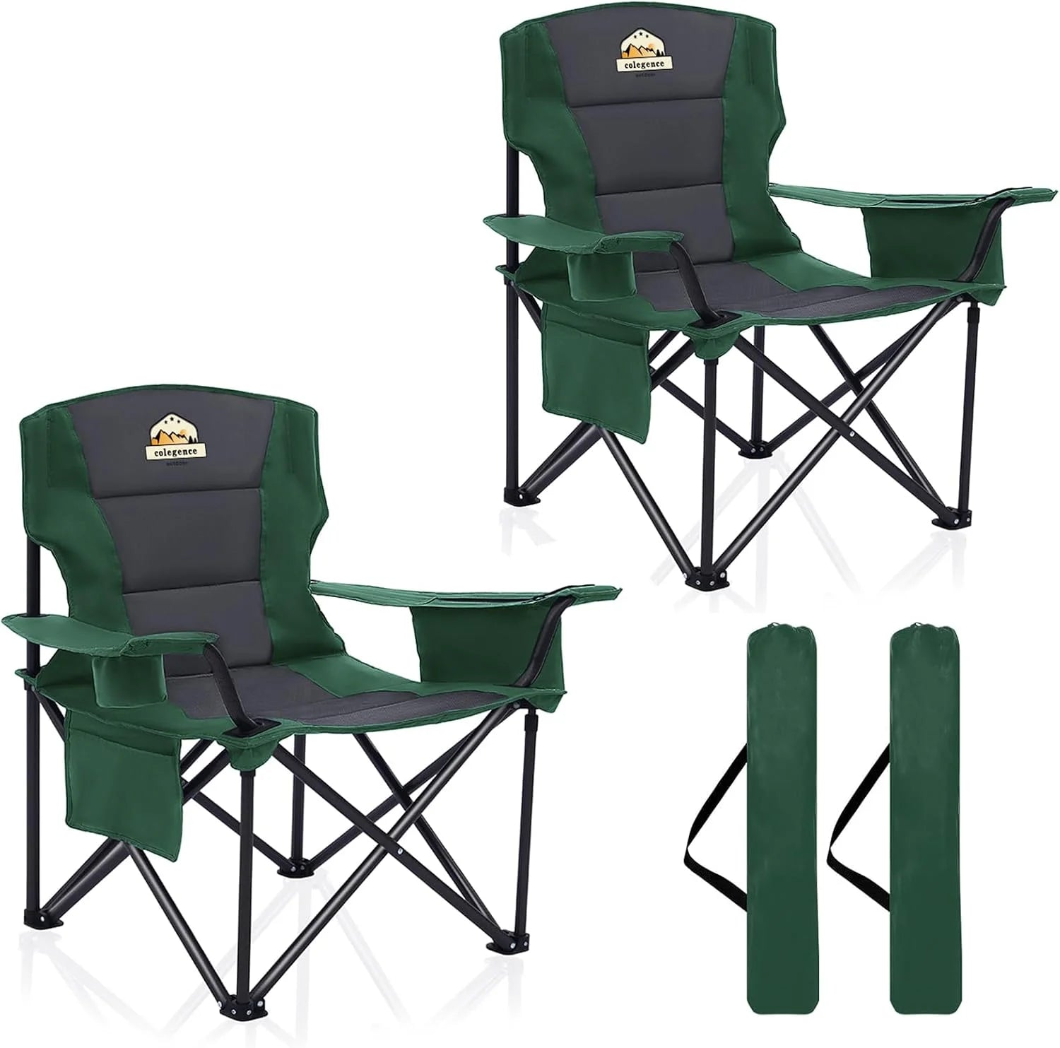 Special Oversized Heavy Duty Camping Chairs 2 Pack, 450 LBS Support Extra Wide Folding Portable Outdoor Chair - Image 8
