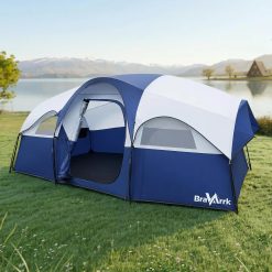 Special Camping Tent for 8 Person, PU3000MM Waterproof Family Tent with Rainfly, Large Roomy 3 Room Camping Tents