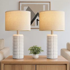 Alternative view of Special 23 Modern Ceramic Table Lamps Set of 2, Farmhouse Bedside Night Stands Lamp for Bedroom
