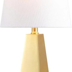 Special JONATHAN Y 20.5 White Marble Finish Modern Resin Table Lamp for Bedroom Living Room, Bulb Included