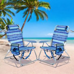 Alternative view of Special GVDV 2 Pack Backpack Beach Chairs for Adults, Mid-Height Foldable Chair with Lay Flat Position