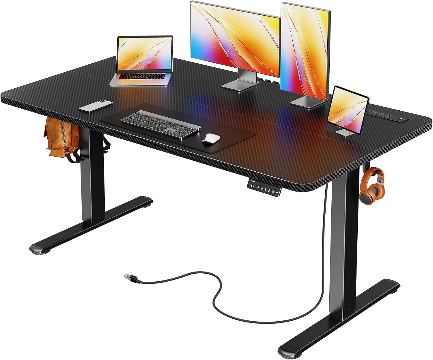 Special Electric Standing Desk with Power Outlets and USB-C Port, 47 X 24 Inch Height Adjustable Desk - Image 11