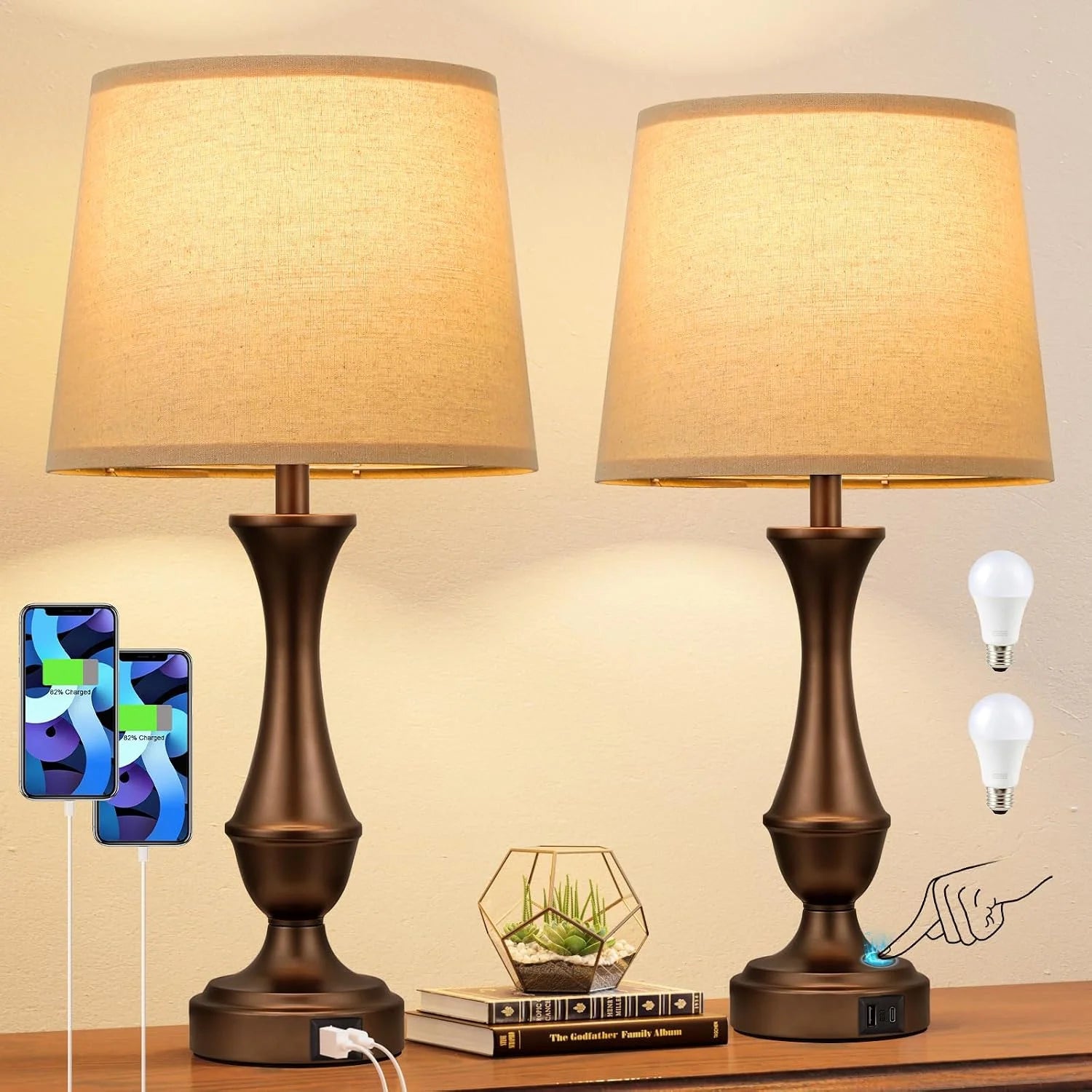 Special Seealle Touch Lamps for Nightstand, Dimmable, Bulb Included - Image 11