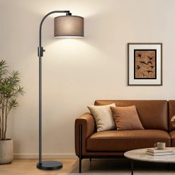 Alternative view of Special Nintiue Upgraded Modern Arc Dimmable Tall Standing Floor Lamp with Linen Shade, Bulb Included