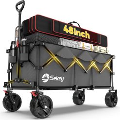Special Sekey 48鈥滾 Collapsible Foldable Extended Wagon with 660lbs Weight Capacity