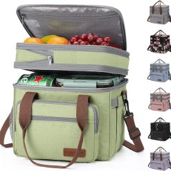 Alternative view of Special 23L Insulated Lunch Box, Expandable Double Deck Cooler Bag