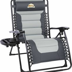 Alternative view of Special Oversized Padded Zero Gravity Lounge Chair, Foldable Patio Anti Gravity Reclining Chairs Folding Lawn Recliner