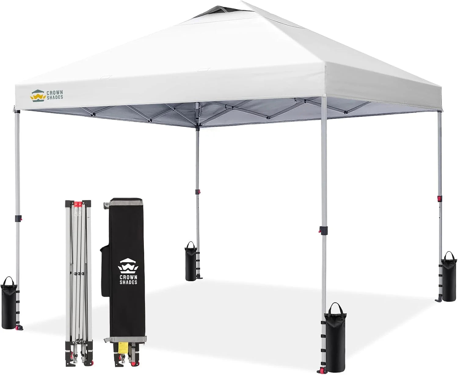 Special CROWN SHADES 10×10 Pop Up Canopy, Patented CenterLok One Push Tent Canopy, 8 Stakes, 4 Ropes (10×10 - Image 25