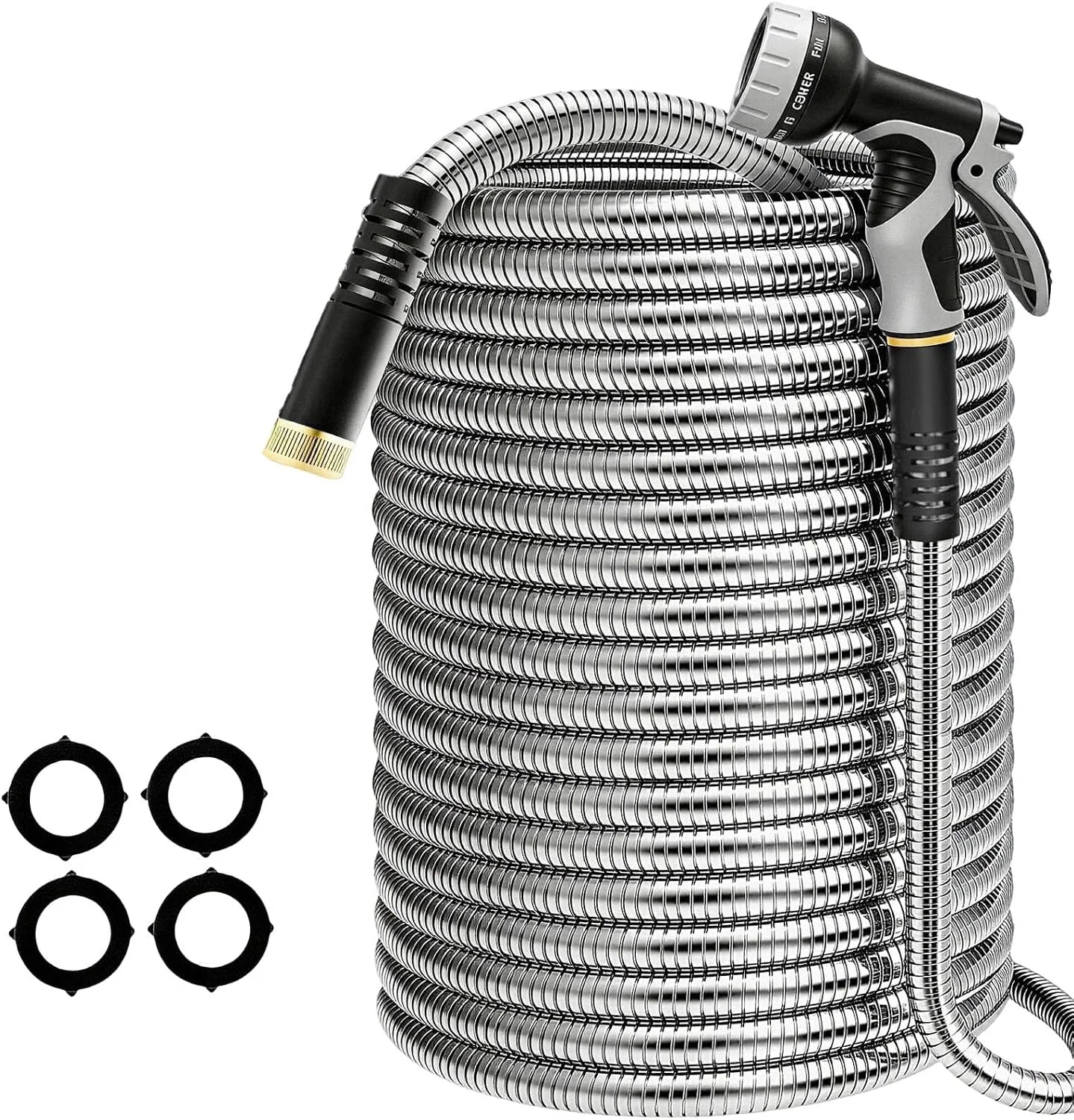 Special 150ft Stainless Steel Garden Hose, No-Kink Leak-Proof Crush Resistant, 10-Function Nozzle for Lawn Care - Image 6